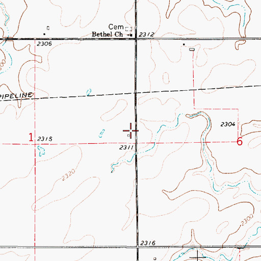 Topographic Map of Greensburg Wind Farm, KS