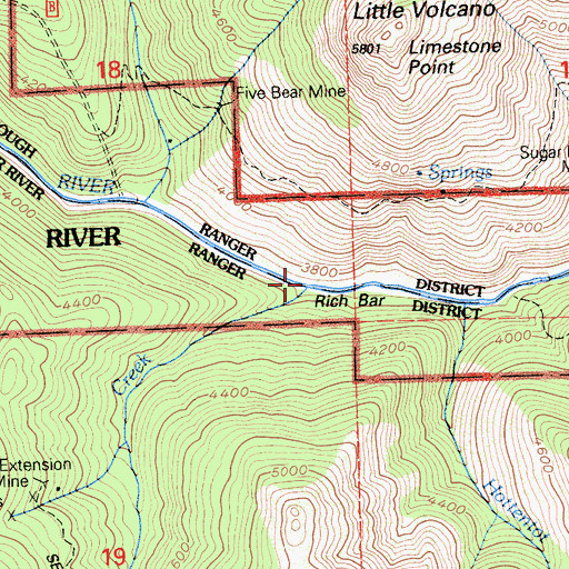 Topographic Map of Winters Creek, CA