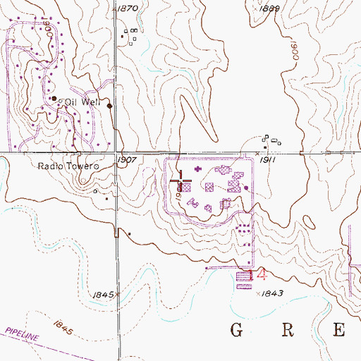 Topographic Map of Barton Community College Kirkman Student Activity Center, KS
