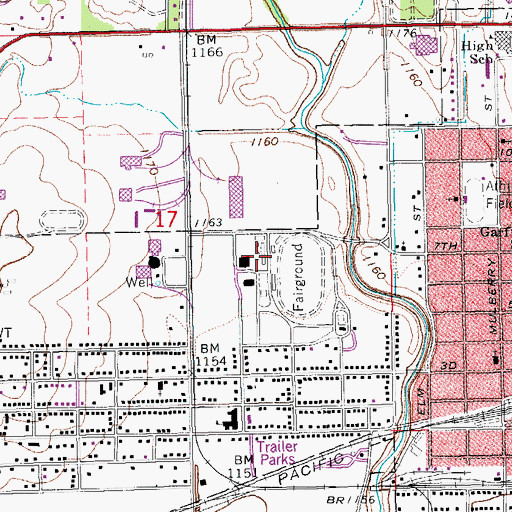 Topographic Map of Eisenhower Park Fairgrounds, KS