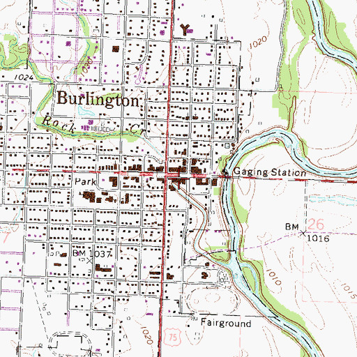 Topographic Map of Coffey County Chamber of Commerce, KS