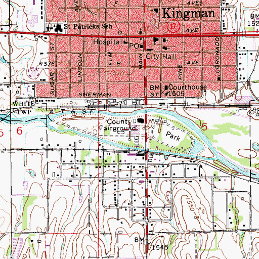 Topographic Map of Kingman County Activity Center, KS