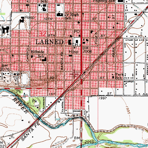 Topographic Map of Welcome Inn Senior Center, KS