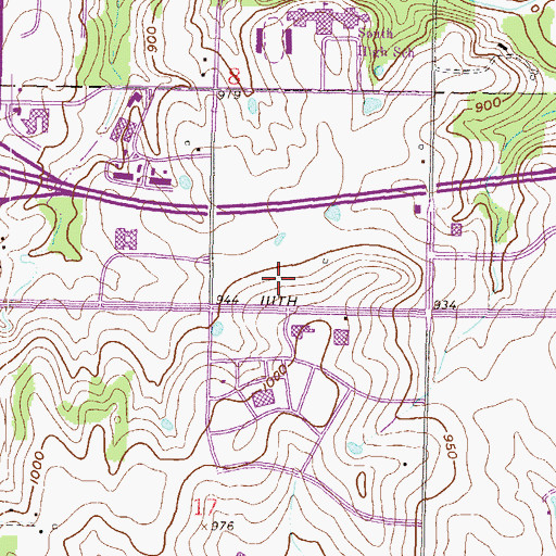 Topographic Map of Overland Park Convention Center, KS
