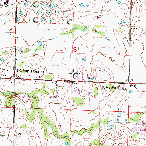 Topographic Map of Safari Zoological Park, KS