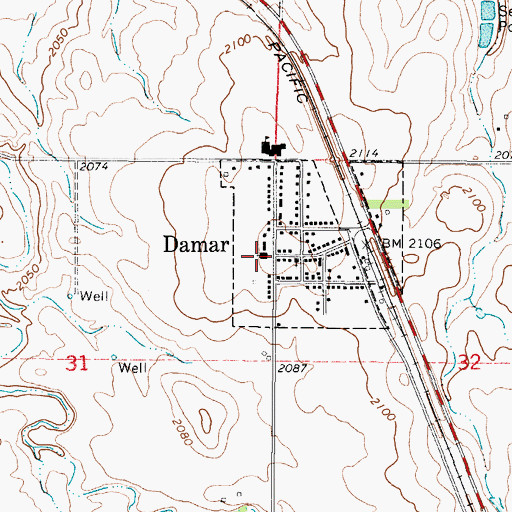 Topographic Map of Saint Joseph's Church, KS