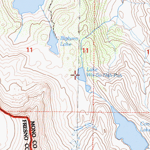 Topographic Map of Lake Wit-So-Nah-Pah, CA
