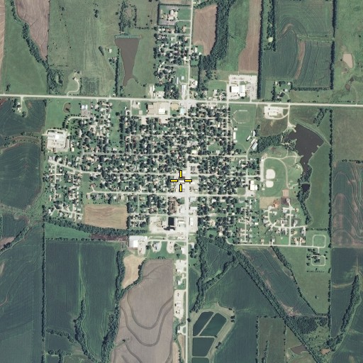 Aerial/Satellite Image of Overbrook Public Library, KS