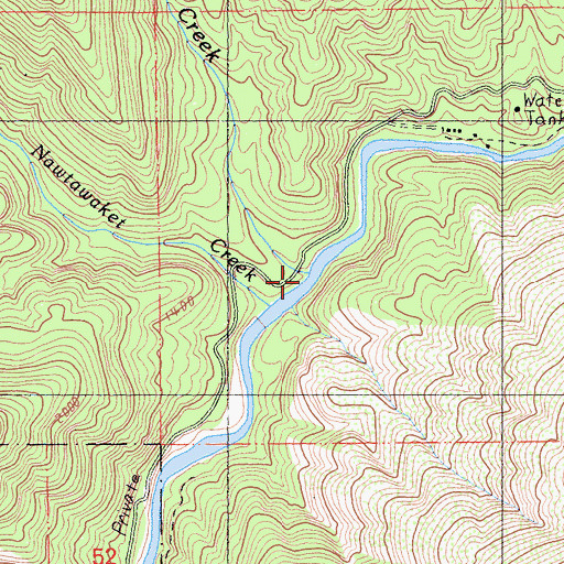 Topographic Map of Wittawaket Creek, CA