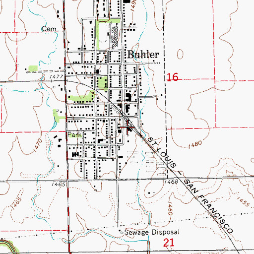 Topographic Map of The Old Mill Theater, KS