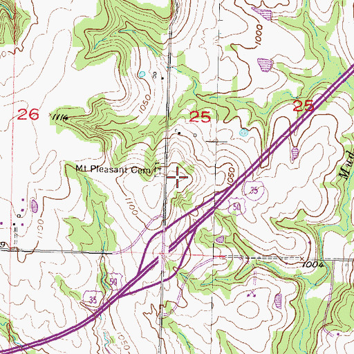 Topographic Map of Homewood Recreational Vehicle Park, KS