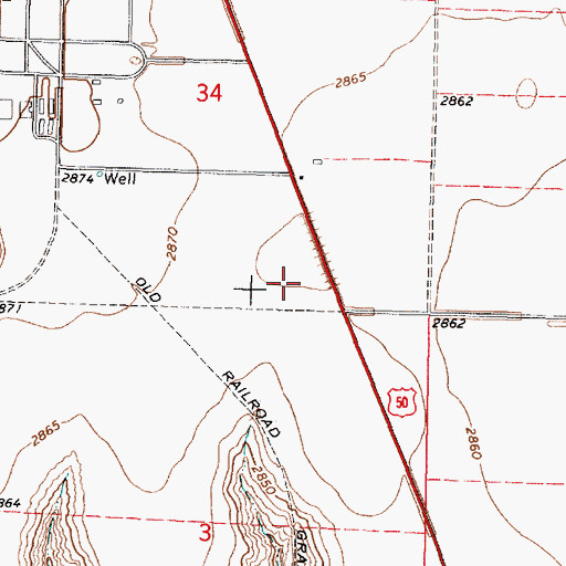 Topographic Map of The Airport Raceway, KS