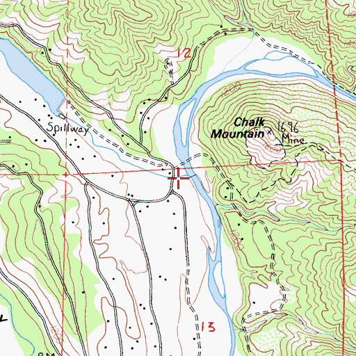 Topographic Map of Wolf Creek, CA