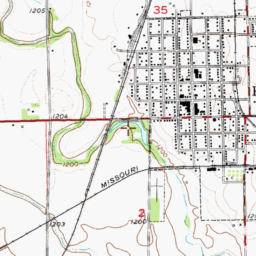 Topographic Map of Bartlett Arboretum, KS