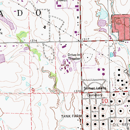 Topographic Map of Butler Community College Main Campus Library, KS