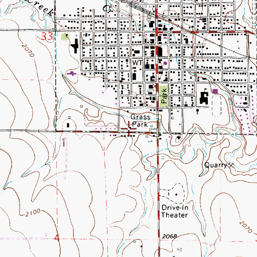 Topographic Map of Rush County Historical Museum, KS