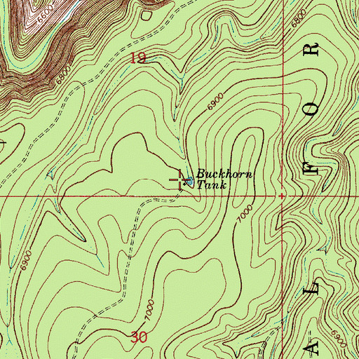 Topographic Map of Buckhorn Tank, AZ