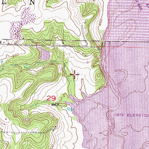 Topographic Map of Linn County Park Campground, KS
