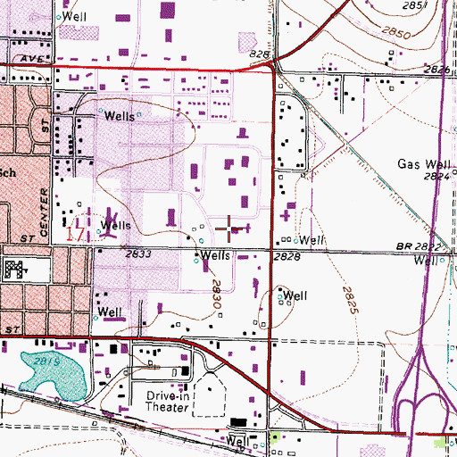 Topographic Map of Garden City Community College Beth Tedrow Student Center, KS