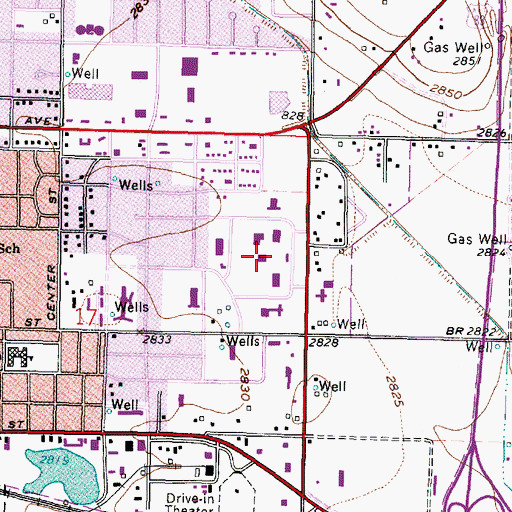 Topographic Map of Garden City Community College Thomas Saffell Library, KS