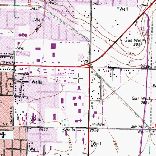 Topographic Map of Garden City Community College Williams Stadium, KS