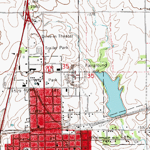 Topographic Map of Belleville High Banks, KS