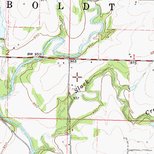 Topographic Map of Humboldt Speedway, KS