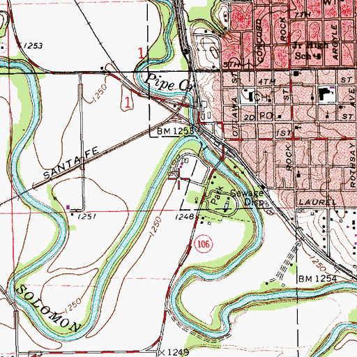Topographic Map of Minneapolis Fairgrounds, KS