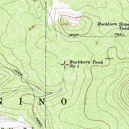 Topographic Map of Buckhorn Tank Number One, AZ