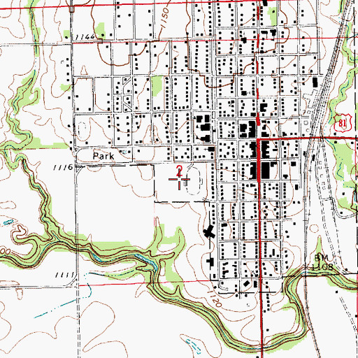 Topographic Map of Sumner County Fairgrounds, KS