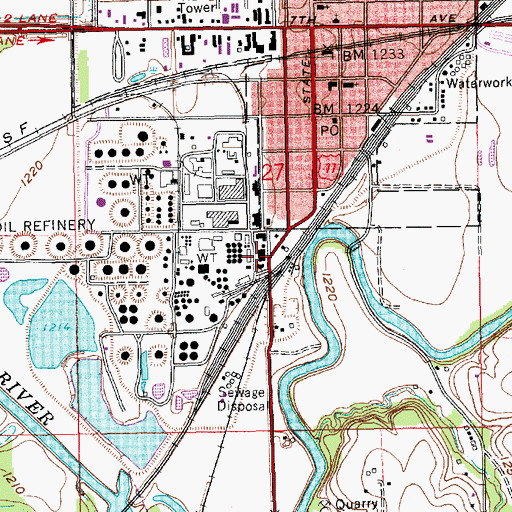 Topographic Map of Kansas Museum of Military History, KS