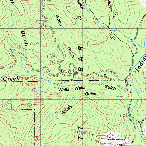 Topographic Map of Wood Gulch, CA