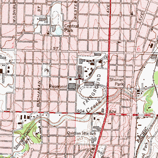 Topographic Map of Kansas Expocentre Domer Livestock Arena, KS