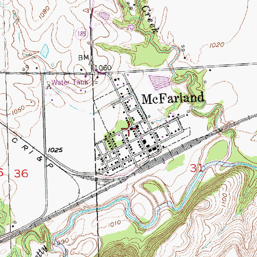 Topographic Map of Trinity Lutheran Church, KS