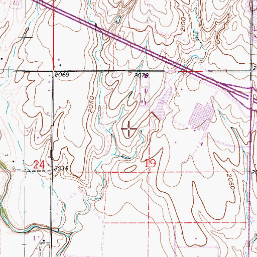 Topographic Map of Rolling Plains Motor Speedway, KS