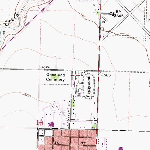 Topographic Map of Sherman County Fairgrounds Recreational Vehicle Park, KS