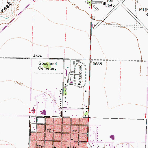 Topographic Map of Sherman County Fairgrounds, KS