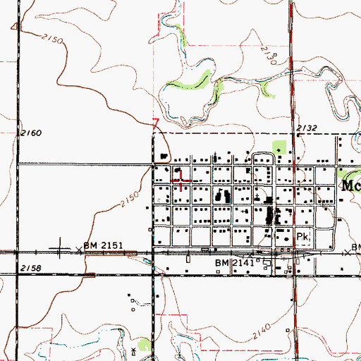 Topographic Map of Golden Agers Senior Center, KS