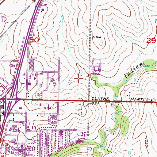 Topographic Map of Sadlers Indoor Racing, KS