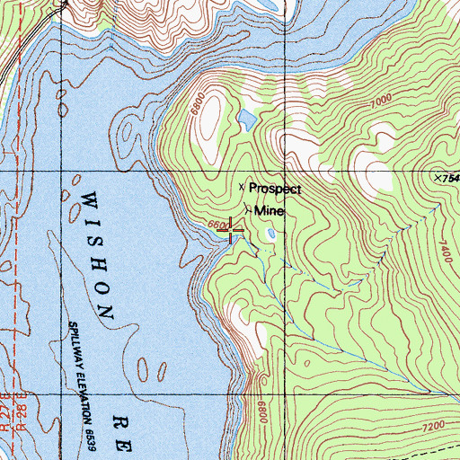 Topographic Map of Woodchuck Creek, CA