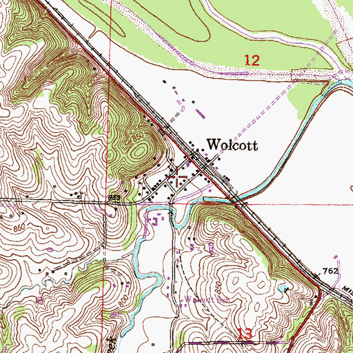 Topographic Map of Thunder Lake Speedway, KS