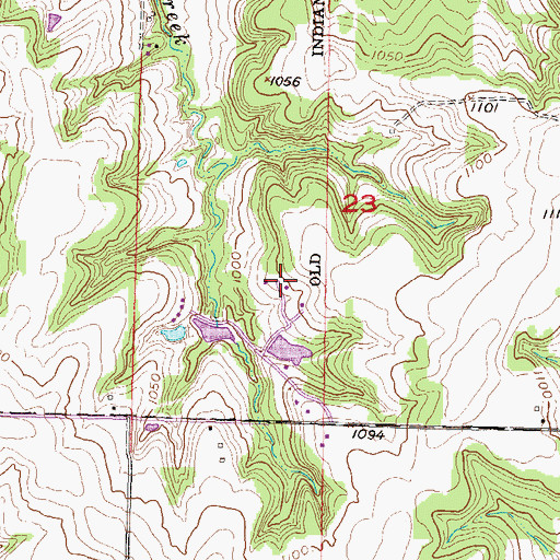 Topographic Map of Timber Lakes Camp and Retreat Center, KS