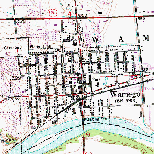 Topographic Map of Columbian Theatre, KS