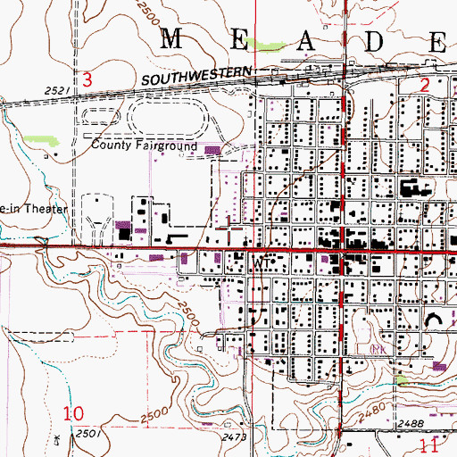 Topographic Map of Forst Center, KS