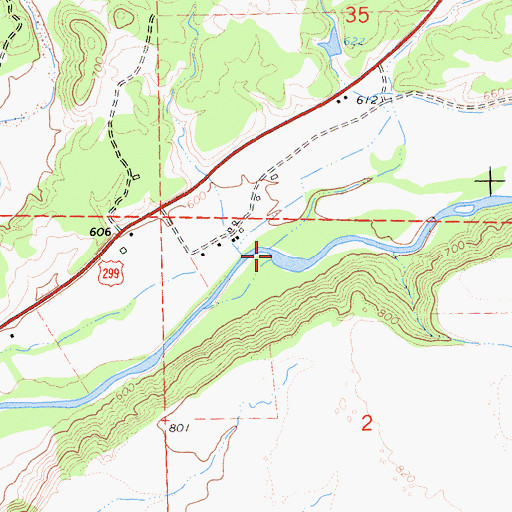 Topographic Map of Woodman Creek, CA
