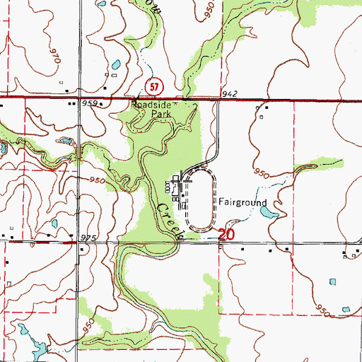 Topographic Map of Crawford County Fairgrounds, KS