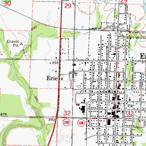 Topographic Map of Neosho County Fairgrounds, KS