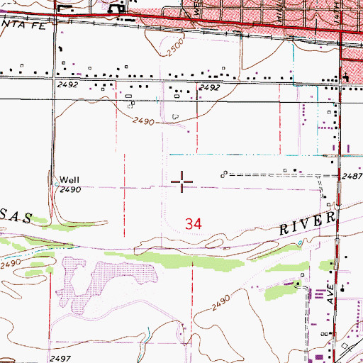Topographic Map of Palomino Ranch, KS