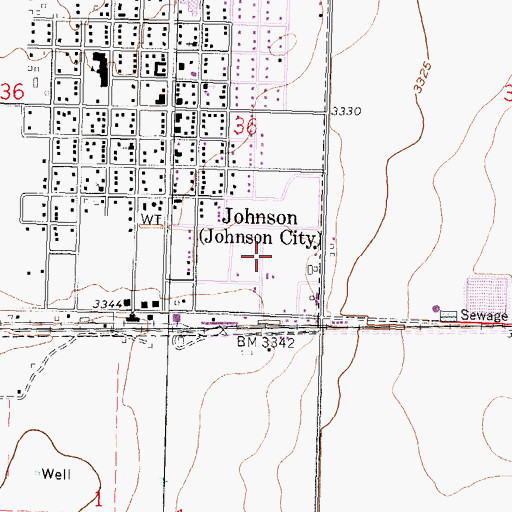 Topographic Map of Stanton County Fairgrounds, KS