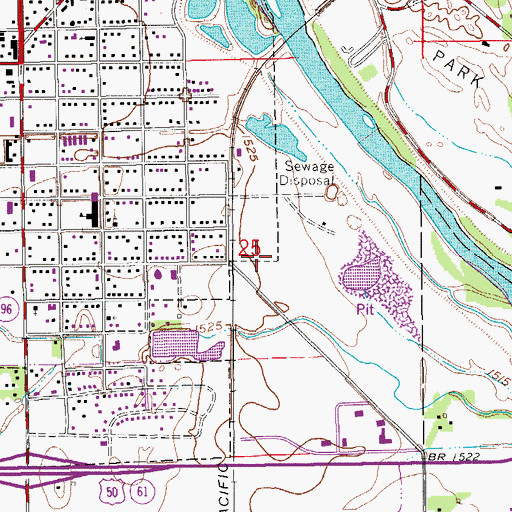 Topographic Map of Reno County Public Works, KS